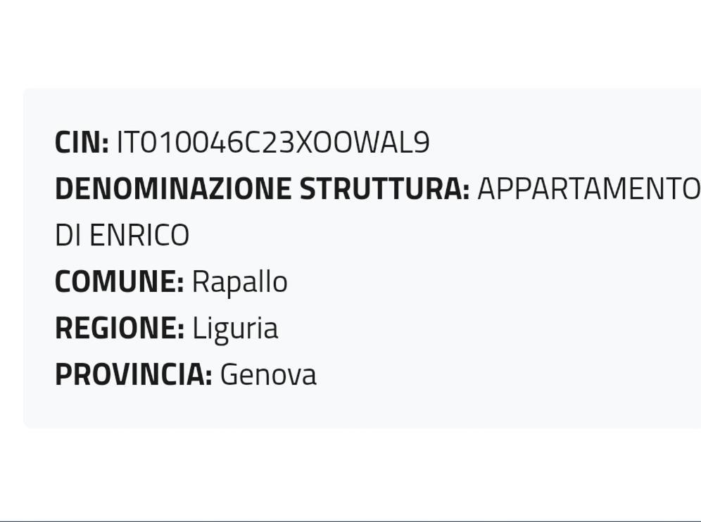 Appartamento Di Enrico Rapallo Eksteriør billede